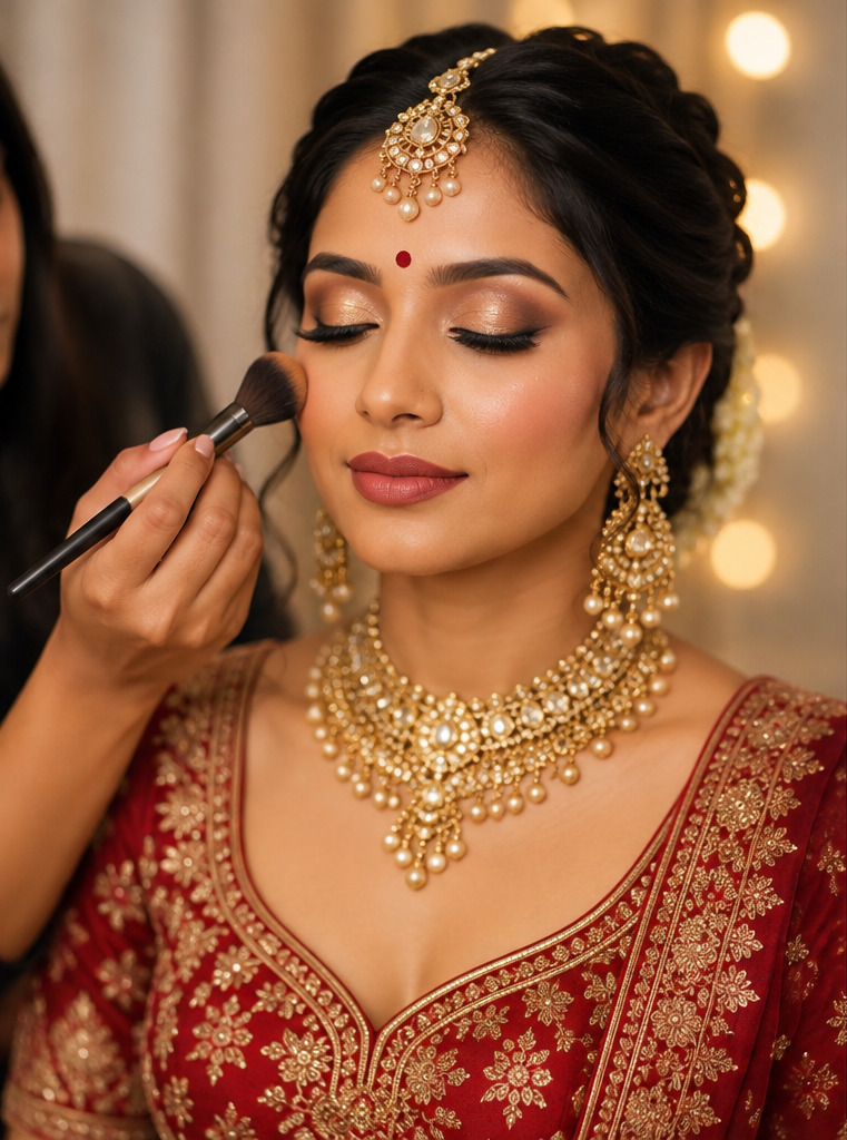 Bridal makeup transformation